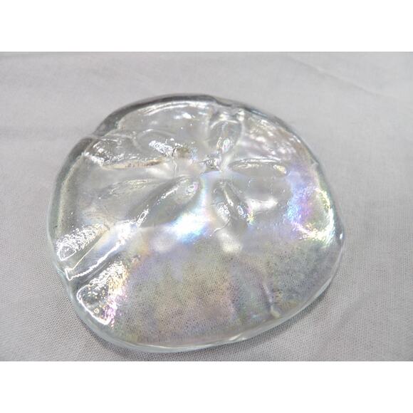 Art Glass Iridescent Sand Dollar Paperweight - Picture 4 of 6